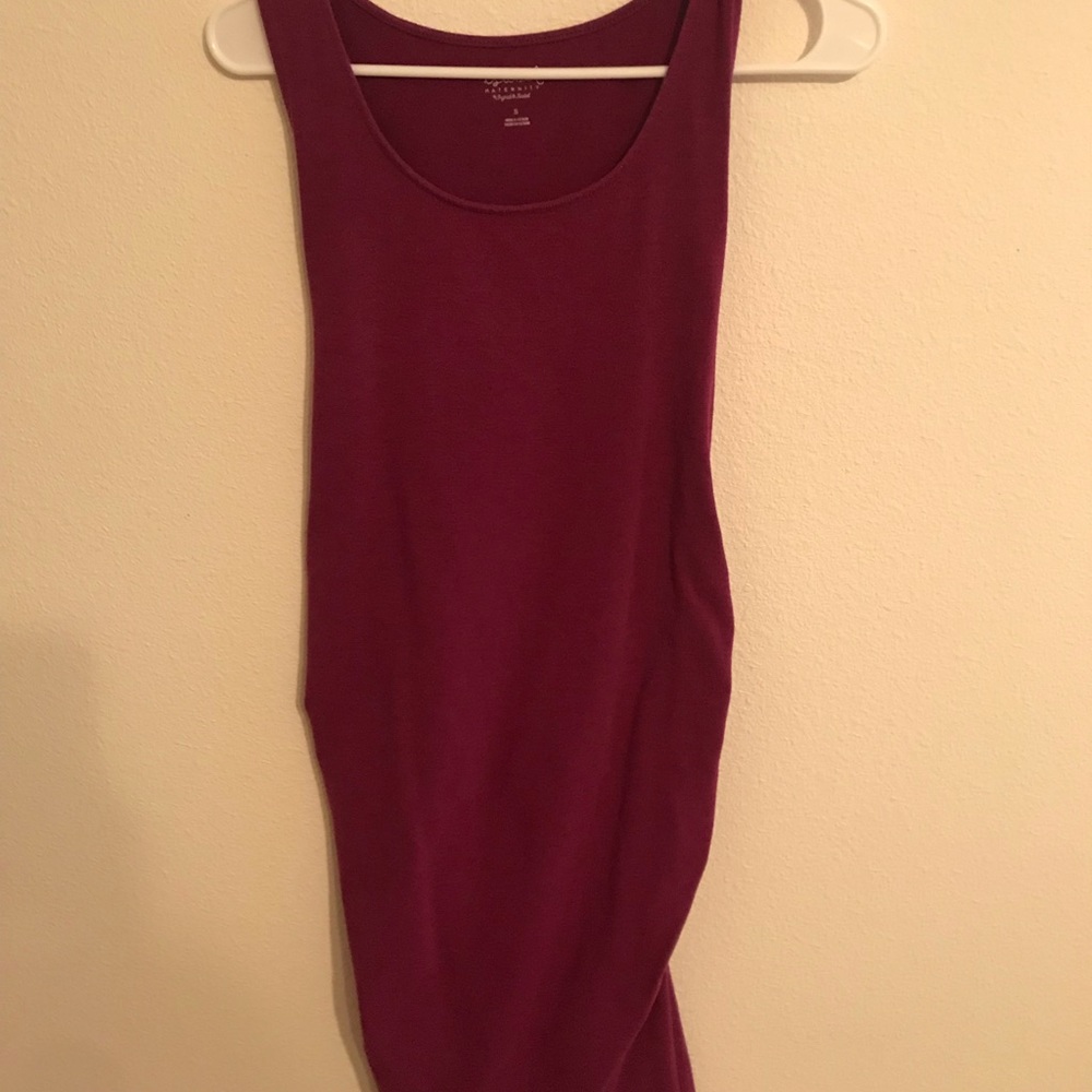 Plum maternity tank top dress